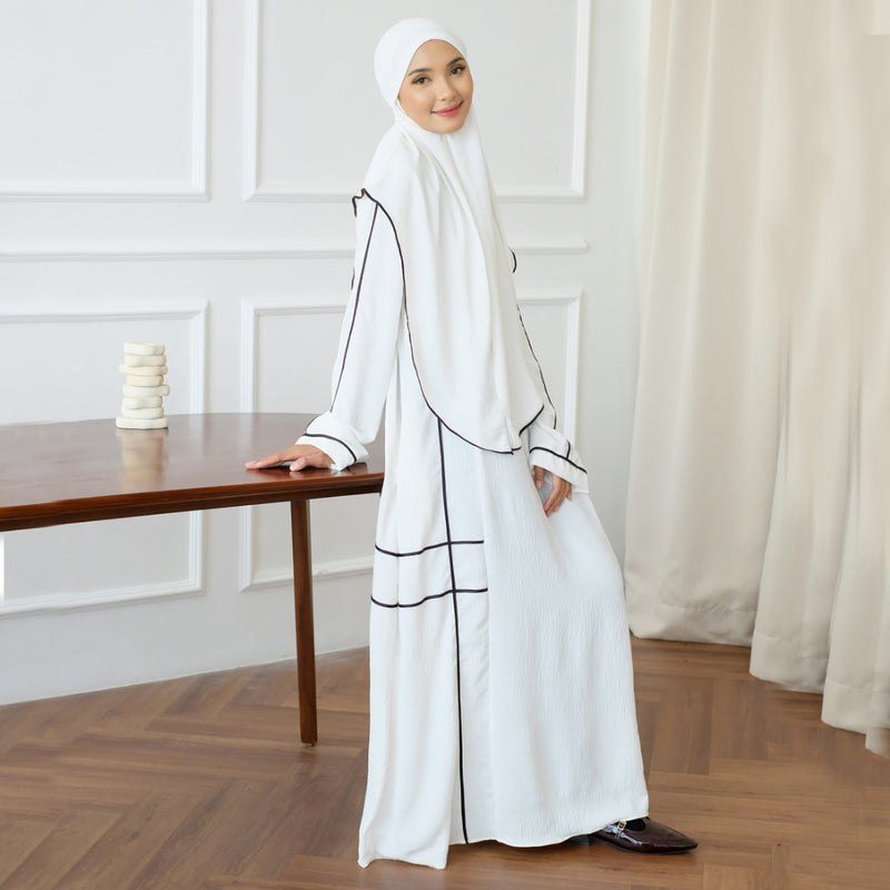 Haniya Abaya Set (Gamis Umroh Haji Abaya Set Kerudung)