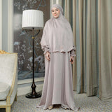 Hanida Abaya Set (One Set Abaya Umroh Haji Gamis Set Kerudung Syari)