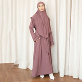 Hafiza Abaya Set (Gamis Umroh Haji Abaya Set Kerudung)