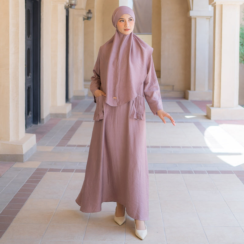 Habiba Abaya Set (Abaya Set Kerudung Umroh & Haji)