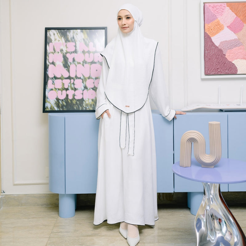 Hafiza Abaya Set (Gamis Umroh Haji Abaya Set Kerudung)