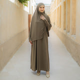 Hafisa Abaya Set (Gamis Umroh Haji Abaya Jersey Set Kerudung)