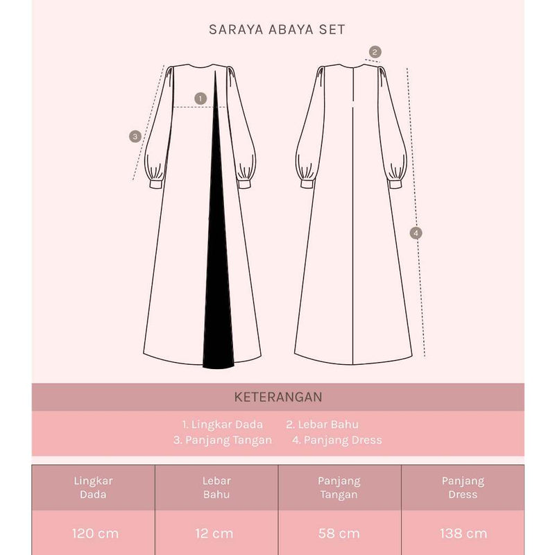 Saraya Abaya Dress (Gamis Polos Abaya Umroh & Haji)