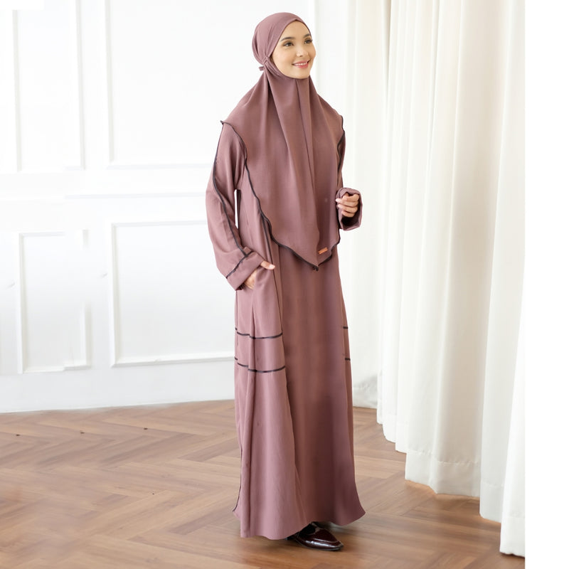 Haniya Abaya Set (Gamis Umroh Haji Abaya Set Kerudung)