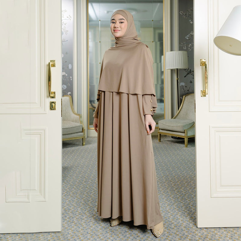 Hafisa Abaya Set (Gamis Umroh Haji Abaya Jersey Set Kerudung)