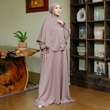 Hanida Abaya Set (One Set Abaya Umroh Haji Gamis Set Kerudung Syari)