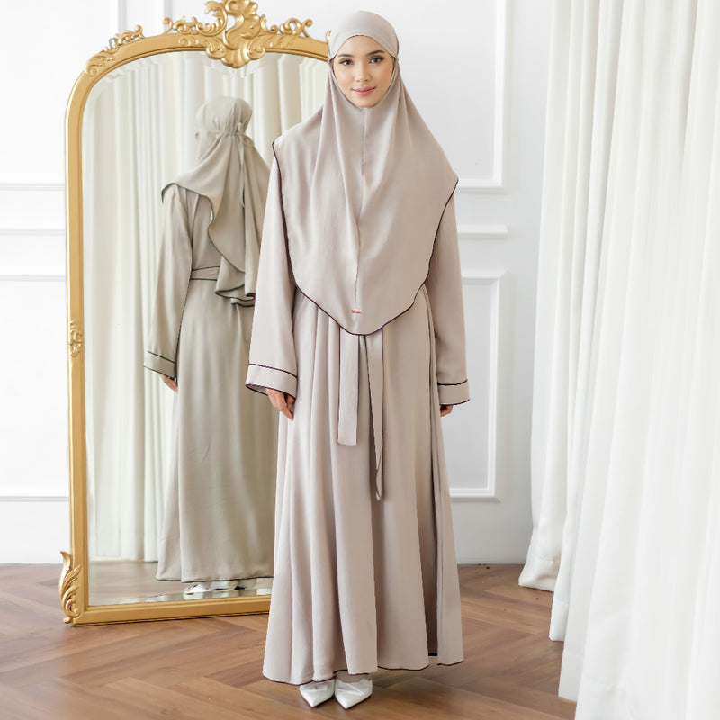 Hafiza Abaya Set (Gamis Umroh Haji Abaya Set Kerudung)