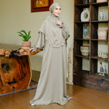 Hanida Abaya Set (One Set Abaya Umroh Haji Gamis Set Kerudung Syari)