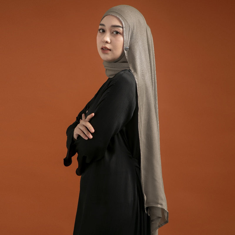 Pashmina Viscose Nour Shawl  Lozy x Lesti Grey Cream New