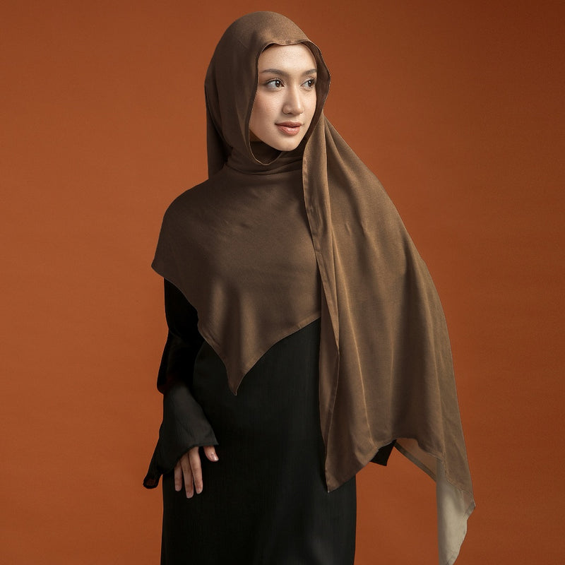 Pashmina Viscose Nour Shawl  Lozy x Lesti Olive Brown New