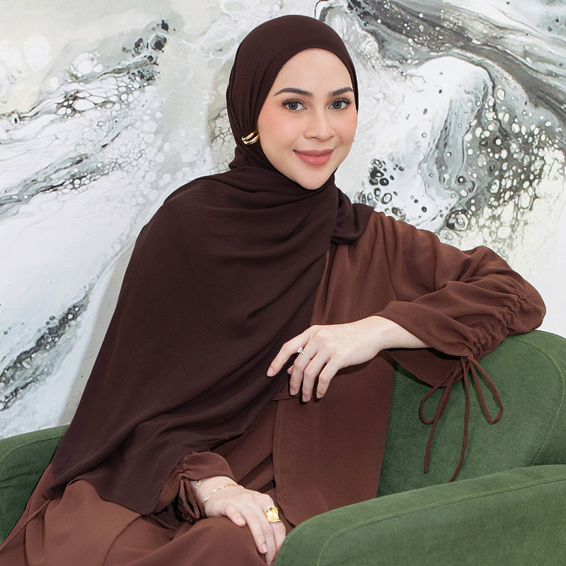 Pashmina Viscose Nour Shawl  Lozy x Lesti Midnight Plum New