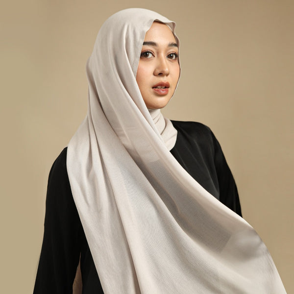 Pashmina Viscose Nour Shawl  Lozy x Lesti Light Cream New