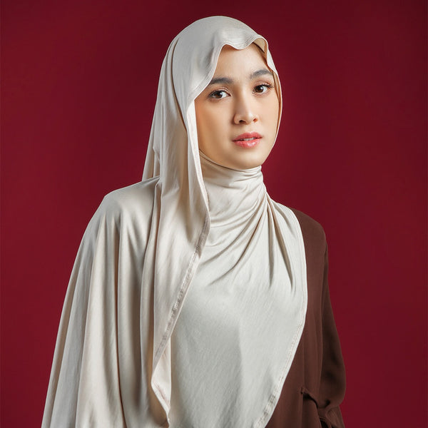 Ten Shawl Ivory (Tencel Curved Pashmina Special Anniversary Collections)