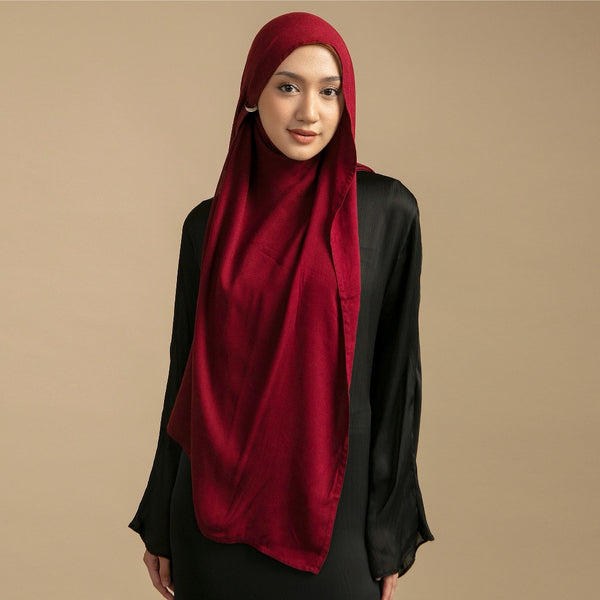 Pashmina Viscose Nour Shawl  Lozy x Lesti Maroon New