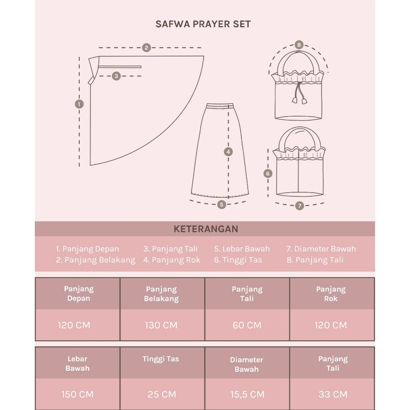 Safwa Prayer Set (Mukena Set Bahan Rayon)