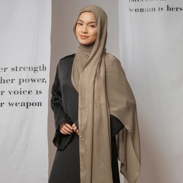 Pashmina Viscose Nour Shawl  Lozy x Lesti Taupe New