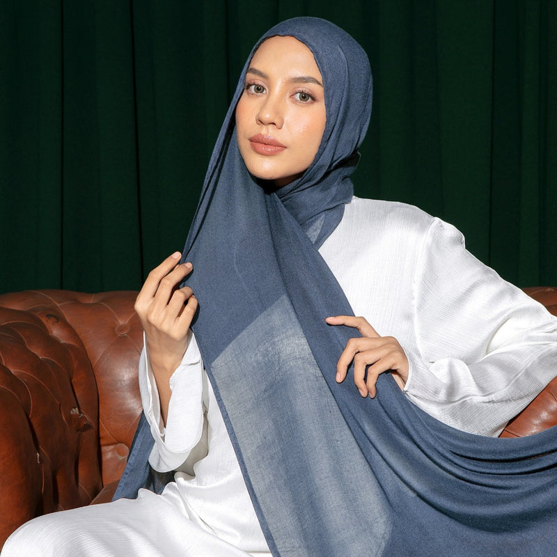 Pashmina Viscose Nour Shawl  Lozy x Lesti Blue Pansy New
