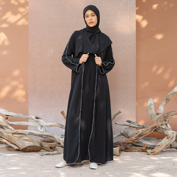 Pre Order Aisha Abaya (Abaya Dress Haji dan Umrah) Black