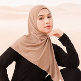Naima Instan Jersey Soft Beige (Hijab Instan Segitiga Bahan Jersey)