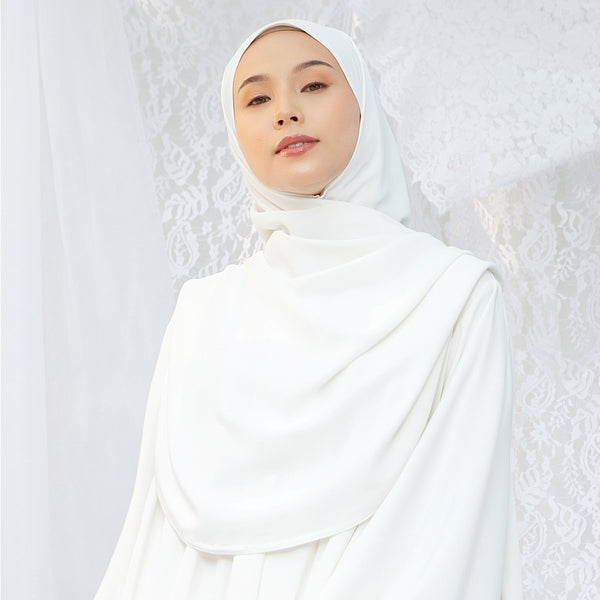 Mida Shawl Lozy x Hamidah Broken White