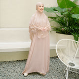 Hanida Abaya Set (One Set Abaya Umroh Haji Gamis Set Kerudung Syari)