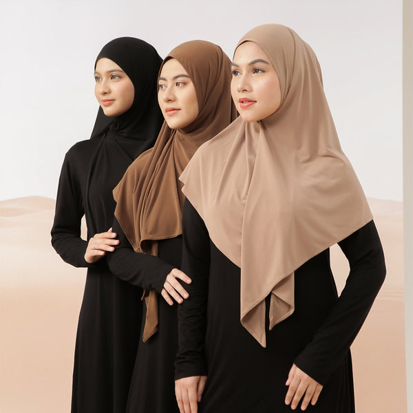 Naima Instan Jersey (Hijab Instan Segitiga Bahan Jersey)