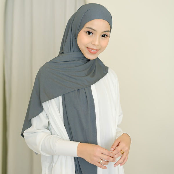 Tana Oval Shawl Dark Grey