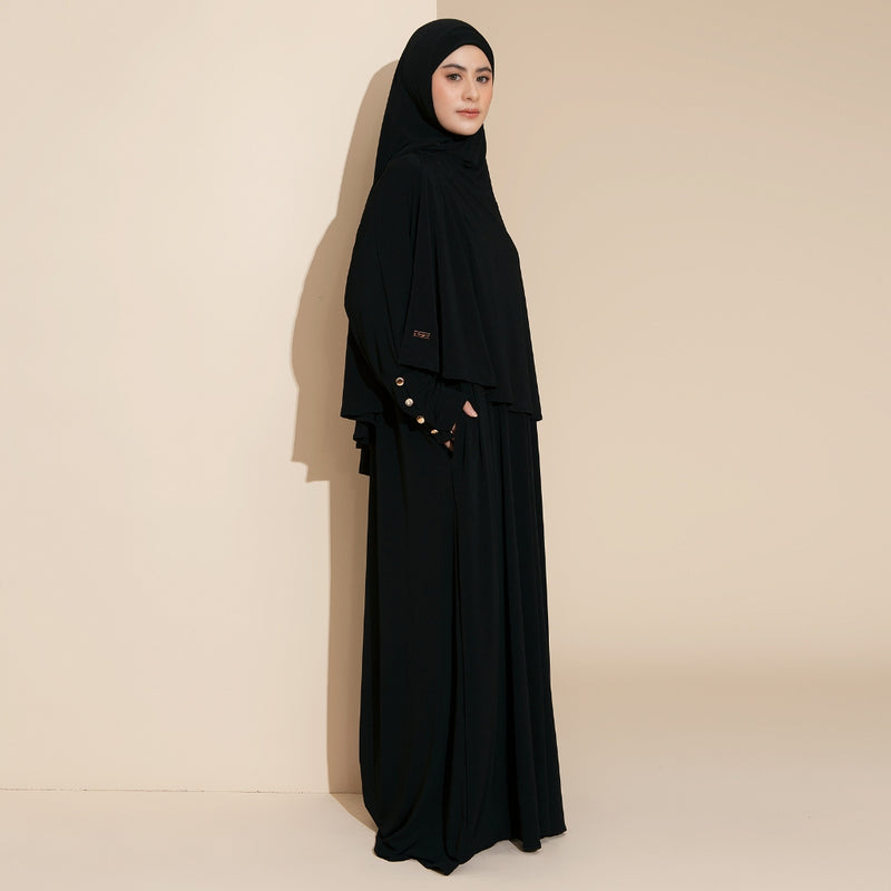 Hafisa Abaya Set (Gamis Umroh Haji Abaya Jersey Set Kerudung)