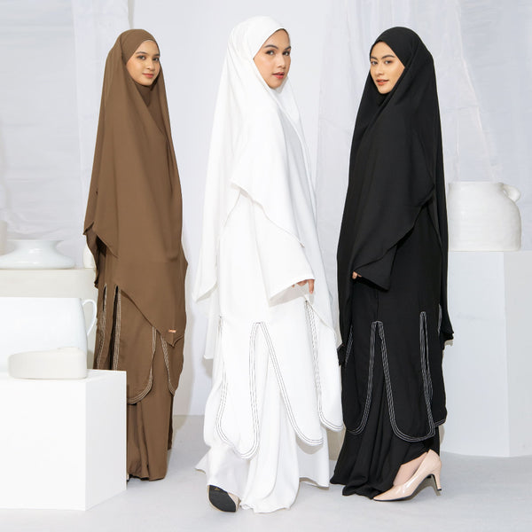 Hanira Abaya Tunik Set Khimar (One Set Tunik Khimar Haji dan Umrah)