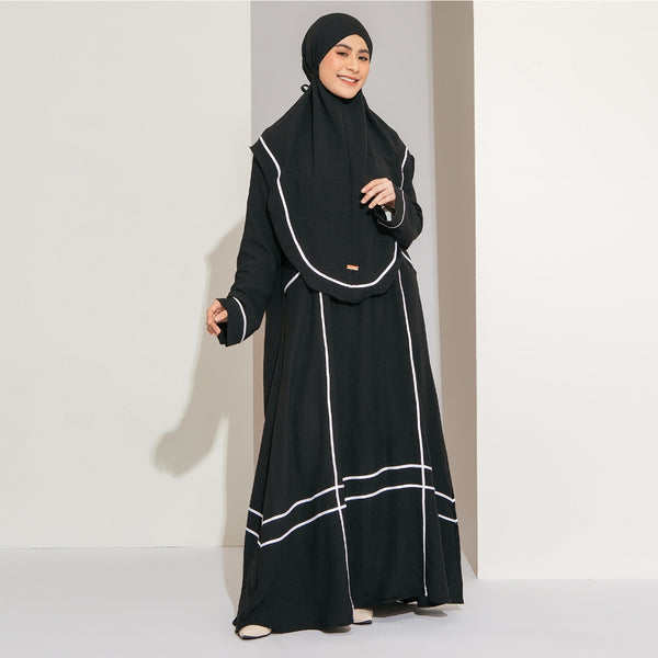 Hanisa Abaya Set (Gamis Umroh Haji Abaya Set Kerudung)