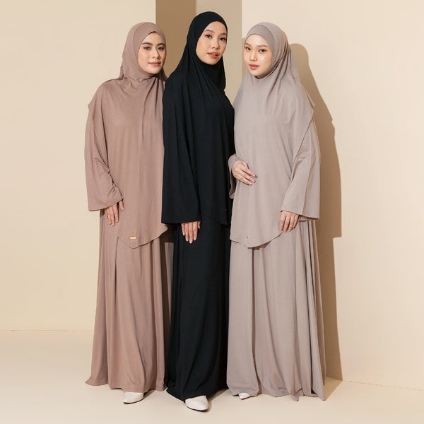 Saira Abaya Set (Gamis Rayon Abaya Set Kerudung)