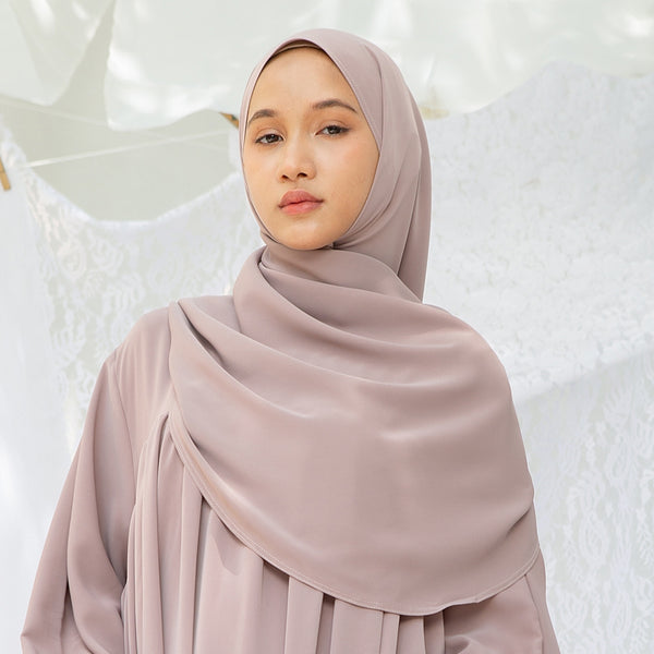 Mida Shawl Lozy x Hamidah Grey Cream