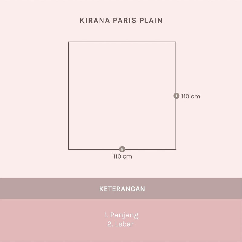 Kirana Paris Plain Japan (Hijab Segiempat Paris Japan Premium)