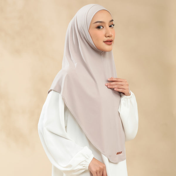 Malay Instan Hijab Lozy x Lesti Grey Cream