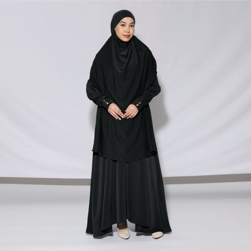 Sabiya Abaya Lozy X Cut Syifa Black M