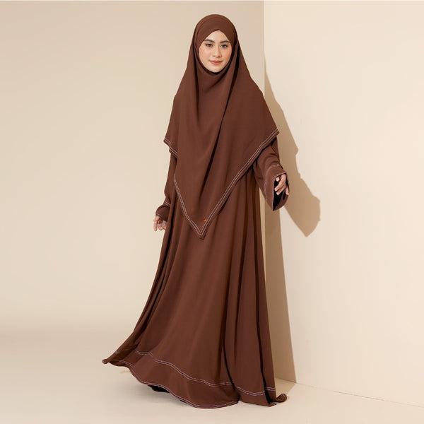 Sadia Abaya Set Hazelnut