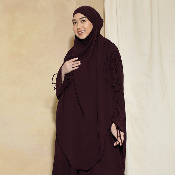 Yasmin French Khimar Lozy X Cut Syifa Violet