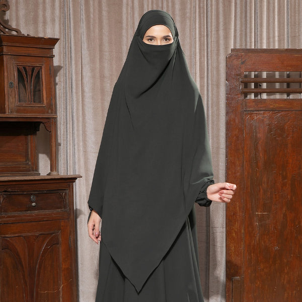 Fatima Khimar Only Charcoal S/M