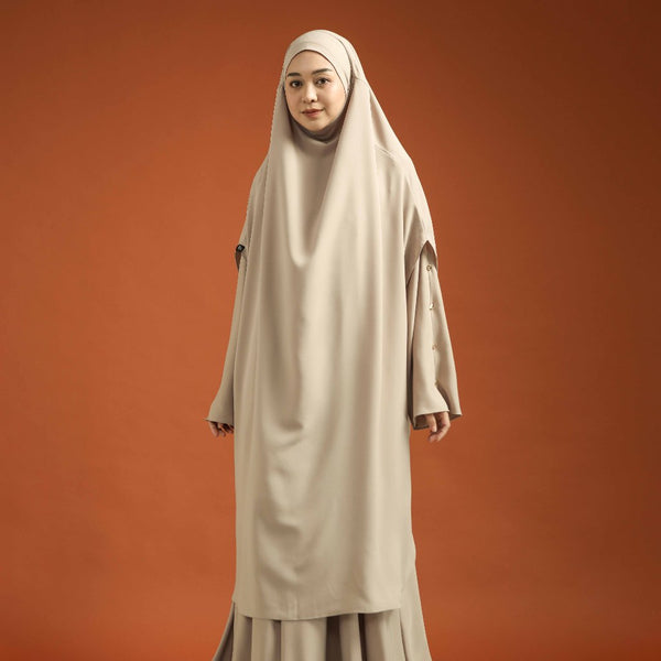 Tsamara French Khimar (Jilbab Syari Cadar) Warm Sand