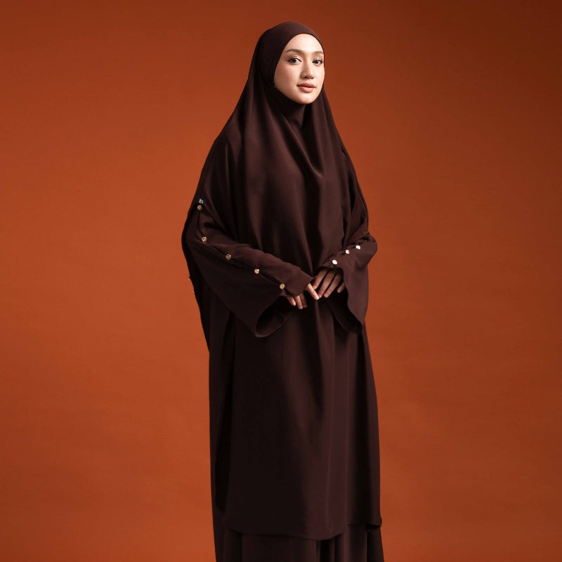 Tsamara French Khimar (Jilbab Syari Cadar) Espresso