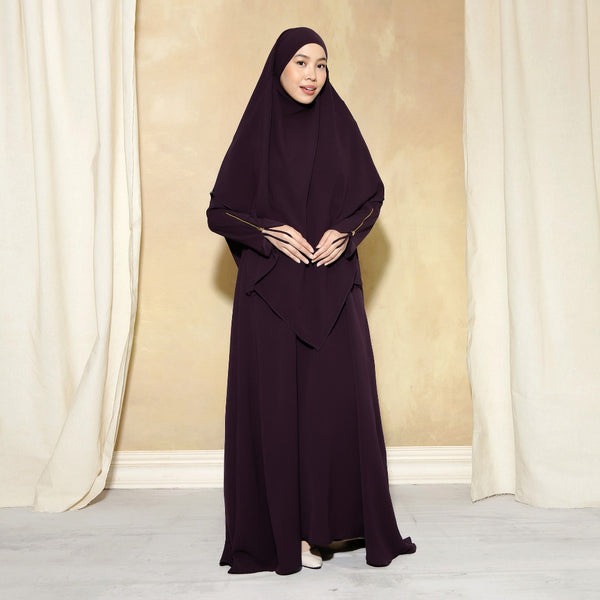 Syaza Abaya Lozy X Cut Syifa Violet S (Gamis Haji dan Umrah)