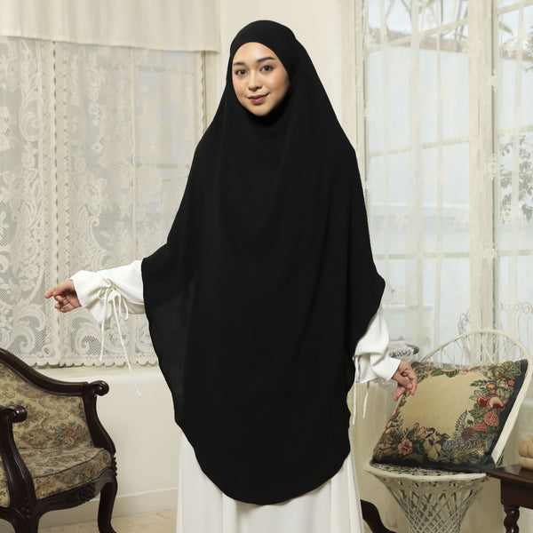 Nahda French Khimar Black L-XL