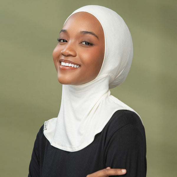 Inner Neck Lozy x Bianca Broken White (Ciput Hijab Ninja Bahan Viscose Rayon)