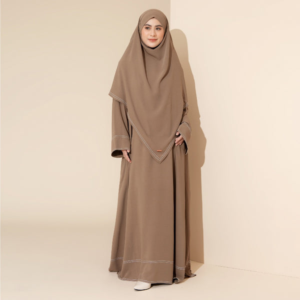 Sadia Abaya Set Tan