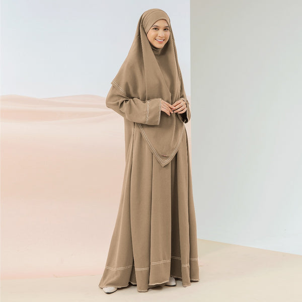 Sadia Abaya Set Khaki