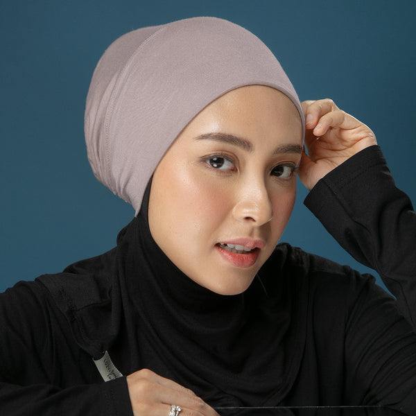 Inner Basic Tie Back Lozy x Bianca Grey Cream (Ciput Viscose Rayon)