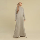 Inner Dress Lengan Panjang Grey S-M