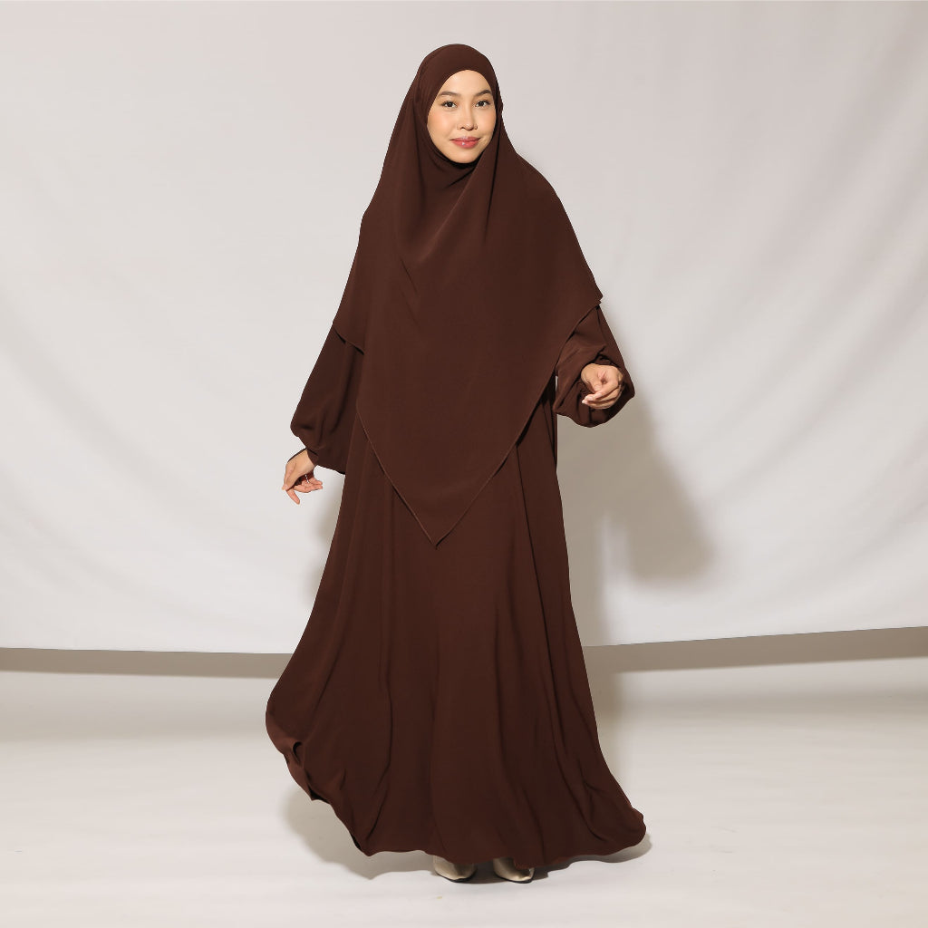 Fatima Abaya Set Mahogany – Lozy