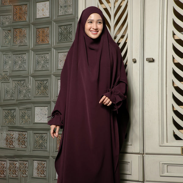 Alina French Khimar Lozy X Cut Syifa Violet
