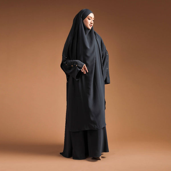 Tsamara Abaya Dark Teal Blue XL (Abaya Only)
